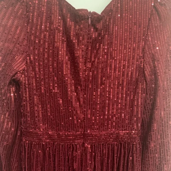 Elegant Red Sequin Gown - Picture 8 of 8